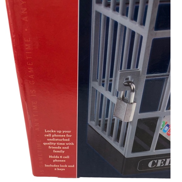 Cell Phone Lock-Up Cage Jail Holds 6 Cell Phones For Fun/Quality Time/Punishment - Picture 3 of 6